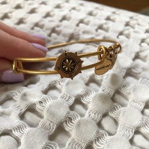Alex and Ani gold compass bracelet